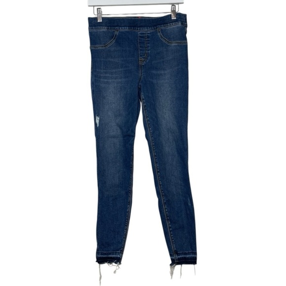 SPANX Denim - Spanx Women’s Medium Skinny Leg Blue Jean Jeggings Dark Wash Pull On Stretch